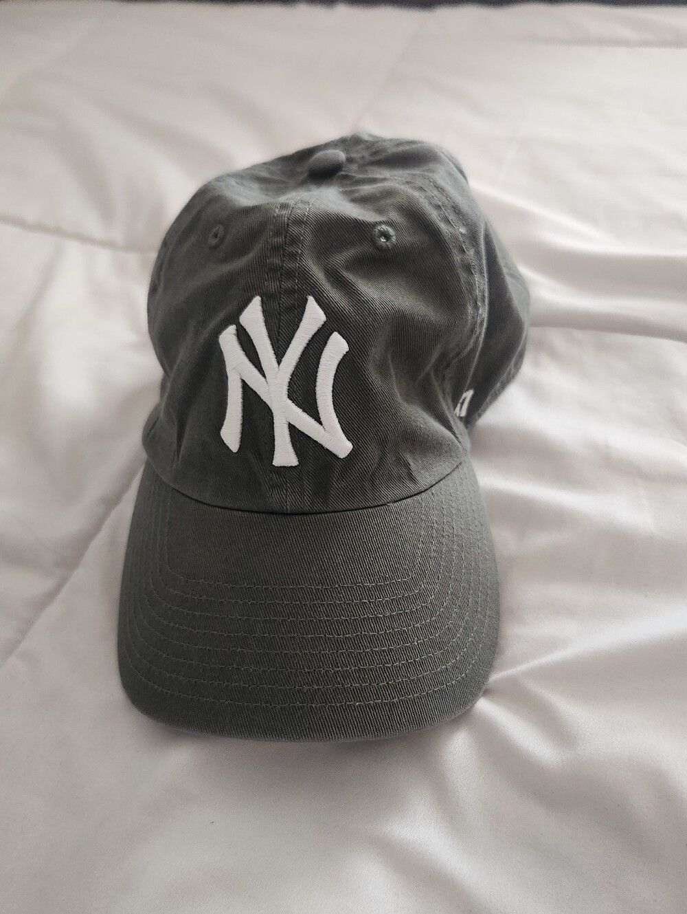 Olive Green Baseball Cap with White Logo